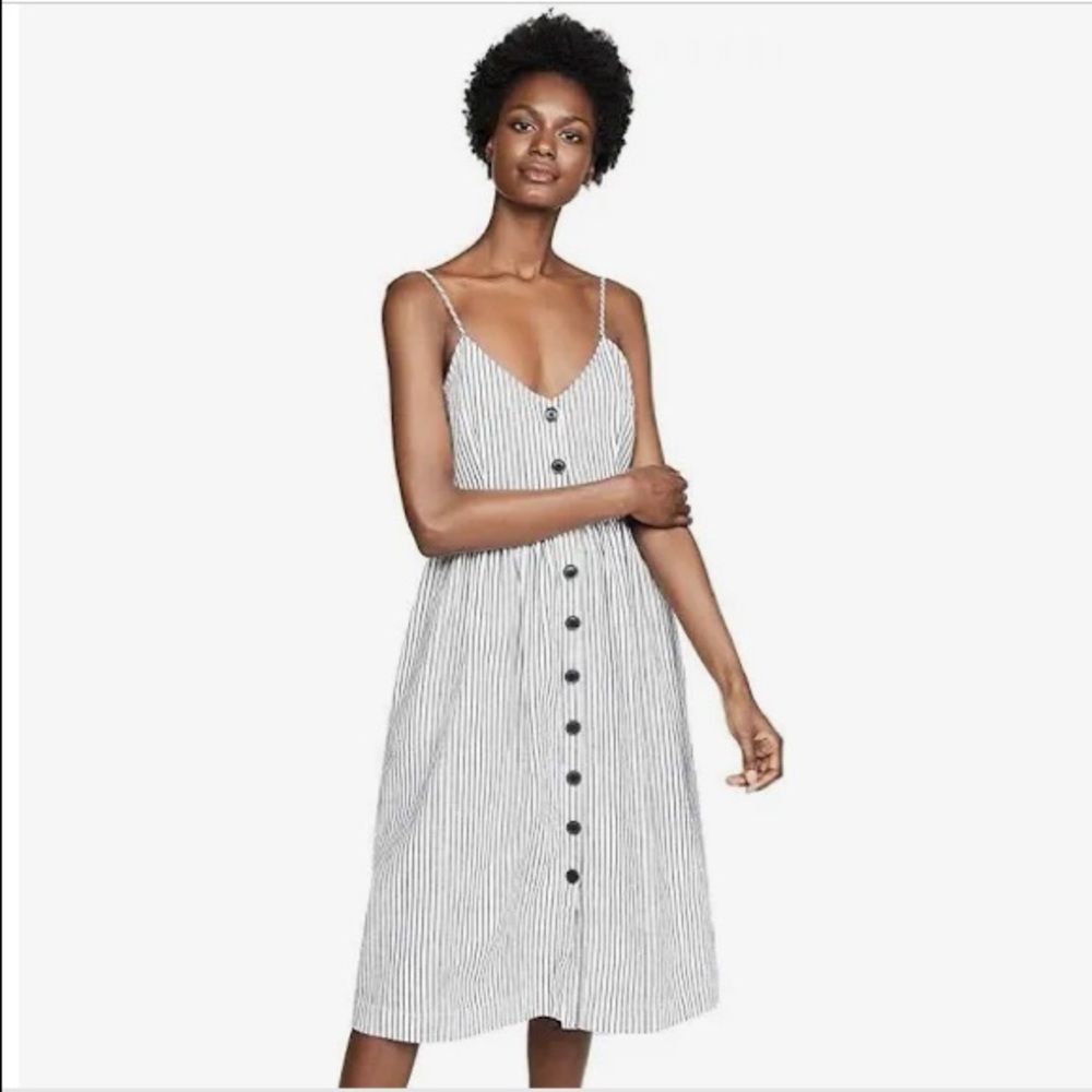 stripe midi summer dress